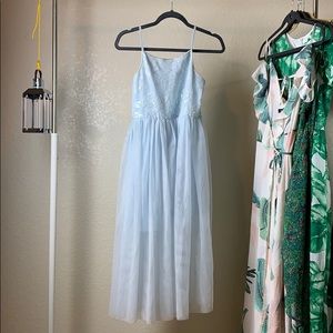 Baby blue tulle dress